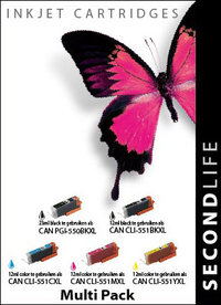 SecondLife - Multipack Canon 550 Black &amp; 551 Serie