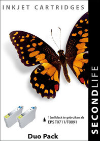 SecondLife - Duopack Epson T 711 Black
