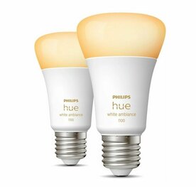 Philips Hue White Ambiance | 8W A60 LED-lamp | E27 fitting | 2-pack | EU | Dimbaar | Bluetooth &amp; Zigbee