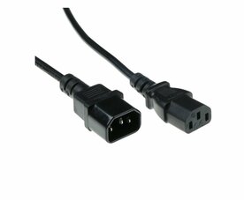 Microconnect AK 5029 | Stroomkabel | C13 naar C14 | 0,6 m | 250V / 10A | Zwart