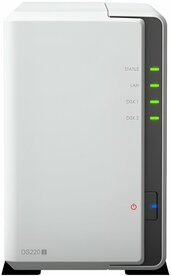 Synology DiskStation DS220J NAS 4TB | 2 Drive Bays | Inclusief 2 x 2TB HDD | 1x Gigabit Ethernet | Wit