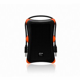 Silicon Power Armor A30 | 2TB Rugged Portable Hard Drive | Schokbestendig (MIL-STD-810G) | USB 3.2 Gen 1 (USB 3.0) | Zwart
