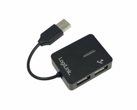LogiLink | USB 2.0 4-Port Hub | 480 Mbit/s | Zwart