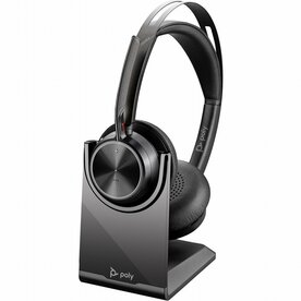 HP Poly Voyager Focus 2 UC Stereo | Bluetooth Headset (ANC) | USB-C (met USB-A Adapter) | Oplaadstandaard | Zwart