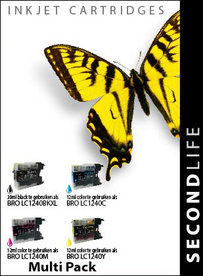 SecondLife - Multipack Brother LC 1240 BK, C, M en Y