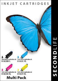 SecondLife - Multipack HP 903 XL BK, C, M en Y