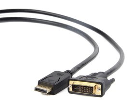 Gembird CC-DPM-DVIM-6 | DisplayPort naar DVI Kabel | 1,8 m | Zwart