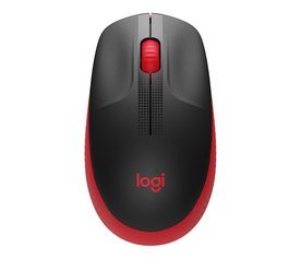Logitech M190 | Draadloze Muis | Links- en Rechtshandig | RF | 1000 DPI | Zwart/Rood