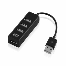 ACT AC6205 | USB 2.0 Interface Hub | 480 Mbps | Zwart