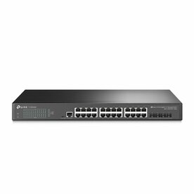 TP-Link TL-SG3428X | JetStream Managed L2+ Switch | 24 Poorten | Gigabit Ethernet (10/100/1000 Mbps) | 4x 10G SFP+ | Omada SDN | Rackmount | Zwart