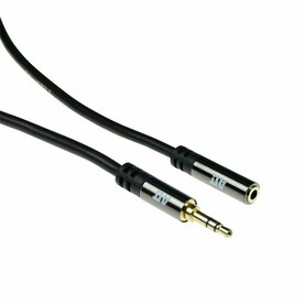 ACT AC3615 | 3.5mm Audiokabel | 2 Meter | Stereo Jack naar Jack | Zwart