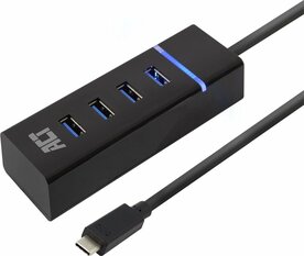 ACT AC6415 | Interface Hub | USB 3.2 Gen 1 (3.1 Gen 1) Type-C | 5000 Mbit/s | Zwart