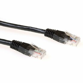 ACT netwerkkabel | Patchkabel | Cat6 | U/UTP (UTP) | 1 m | Zwart | RJ45 connectoren