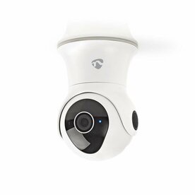Nedis WIFICO20CWT | Wi-Fi Smart IP-buitencamera | Full HD 1080p | PTZ | Nachtzicht 15 m | Tweeweg-audio | IP65 | Wit