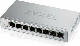 Zyxel GS1200-8 | Managed Web Smart Switch | 8 Poorten | Gigabit Ethernet (10/100/1000 Mbps) | Zilver