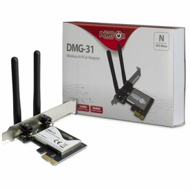 Inter-Tech DMG-31 | Interne WLAN-adapter | PCIe x1 | Wi-Fi 4 (802.11n) | 300 Mbps | 2x 3dBi antennes