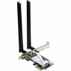 Inter-Tech DMG-35 | Wi-Fi 6 & Bluetooth 5.0 PCIe Adapter | 3000 Mbps | Dual-band (2,4 GHz / 5 GHz) | Intel AX200 Chipset | PCIe x1