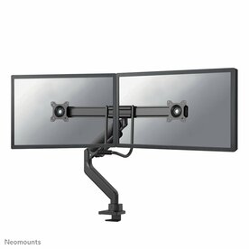 Neomounts Newstar DS75-450BL2 | In Hoogte Verstelbare Monitor-bureaubeugel | Tot 32" | Max 8kg | VESA 100x100 | 2 Monitoren