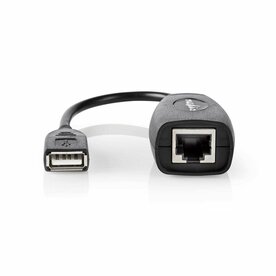 Nedis USB-A Ethernet | 0,2 m | Zwart