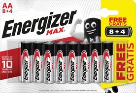 Energizer Max | AA-batterijen | Alkaline | 8+4-pack