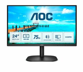 AOC 24B2XDM 23,8" | 1920x1080 Full HD VA | 75Hz | 4ms | 3-zijdig Randloos | Flicker-Free | Low Blue Light | Monitor | RENEWED