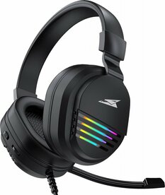 Baracuda PEARL RGB | On-Ear Gaming Headset 3,5mm en USB | Zwart