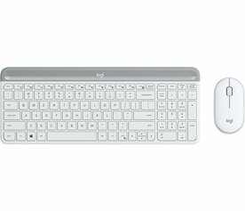 Logitech MK470 Slim | Draadloze Toetsenbord- en Muiscombo (USB) | QWERTY Engels | Wit
