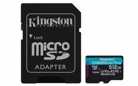 Kingston Technology | 512GB microSDXC Canvas Go! Plus Gen4 | 200MB/s | A2 U3 V30 | Inclusief Adapter