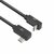 ACT AC7482 | USB 3.2 Gen 2 Kabel | USB-C (haaks links/rechts) naar USB-C (haaks boven/beneden) | 60W | 10Gbps | 2m | Zwart