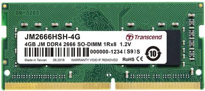 Transcend | 1x4GB DDR4 | 2666MHz | SODIMM | CL19 | Geheugenmodule | RAM