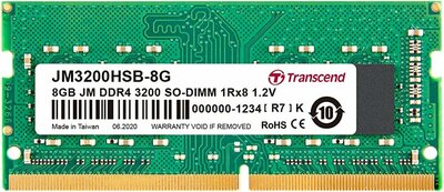 Transcend JetRam | 1x8GB DDR4 | 3200MHz | SODIMM | CL22 | Geheugenmodule | RAM