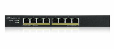 Zyxel GS1915-8EP Managed L2 Gigabit Ethernet (10/100/1000) Power over Ethernet (PoE) Zwart