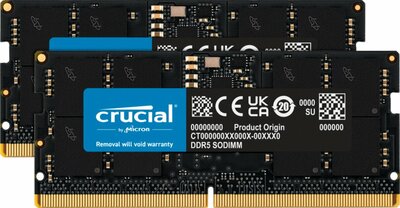 Crucial | 32GB 2x16GB DDR5 | 5600MHz | SODIMM | CL46 | Geheugenmodule | RAM