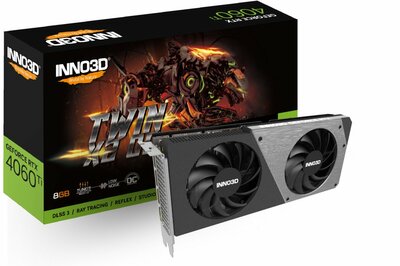 Inno3D N406T2-08D6X-171153N videokaart NVIDIA GeForce RTX 4060 Ti 8 GB GDDR6