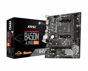 MSI B450M-A PRO MAX moederbord AMD B450 Socket AM4 micro ATX