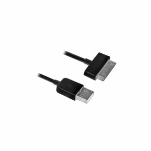 Ewent EW9907 mobiele telefoonkabel Zwart 1 m USB A Samsung 30-pin