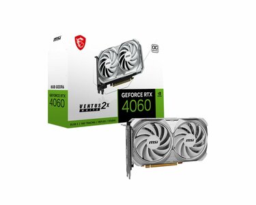 MSI GeForce RTX 4060 VENTUS 2X WHITE OC | 8GB GDDR6 VRAM | Videokaart | GPU | Nvidia