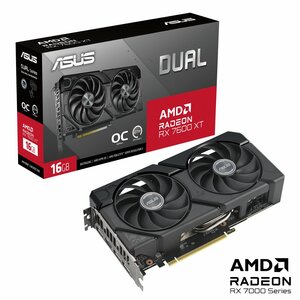 ASUS Dual Radeon RX 7600 XT OC Edition | 16GB GDDR6 VRAM | Videokaart | GPU | AMD