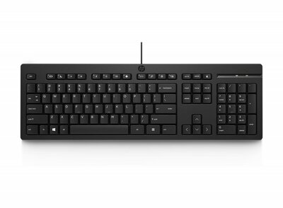 HP 125 Wired USB Keyboard QWERTY US International Zwart