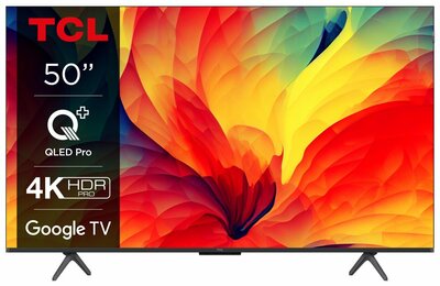 TCL 50QLED780 | 50'' Ultra HD 4K | QLED Smart TV | Wifi & Google TV | Quantum Dot Kleursaturatie | HDR10 | 60Hz