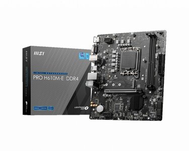 MSI PRO H610M-E | Socket LGA 1700 | Intel H610 | 2xDDR4 | Micro-ATX | Moederbord | 2e Kans