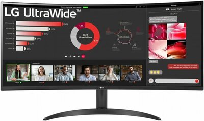 LG 34WR50QK-B | 34" UltraWide (3440x1440) | 100Hz | DisplayPort & 2x HDMI | Zwart | Open Box
