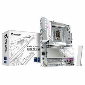 Gigabyte B860 AORUS ELITE WIFI7 ICE | Socket LGA 1851 (V1) | Intel B860 | 4xDDR5 | ATX | Moederbord
