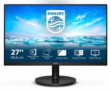 Philips 271V8L/00 27" | 1920x1080 Full HD VA | 75Hz | 4ms | SmartContrast | Flicker-Free | LowBlue Mode | Monitor