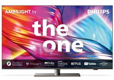 Philips The One 55PUS8949 | 55" 4K Ultra HD LED Ambilight Smart TV | Titan OS | Dolby Vision | AI Sound | 144Hz