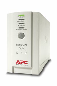 APC Back-UPS CS BK650EI | 650 VA / 400 W | 4x IEC C13 Stopcontacten | Line-Interactive | AVR Spanningsregeling | USB & Seriële Poorten | LED-statusindicator