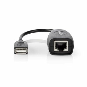 Nedis USB-A Ethernet | 0,2 m | Zwart
