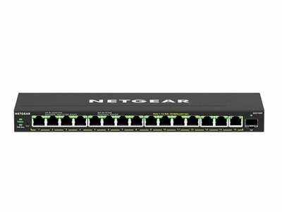 NETGEAR GS316EP-100PES | Managed Switch | 16x Gigabit Ethernet | PoE+ | Zwart