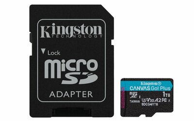 Kingston Technology | 1TB microSDXC Canvas Go! Plus Gen4 | 200MB/s | A2 U3 V30 | Inclusief Adapter