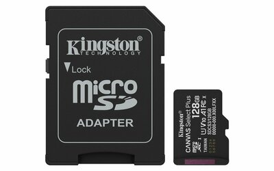 Kingston Technology microSDXC 128GB | Canvas Select Plus Gen3 | 150MB/s | A1 | + Adapter